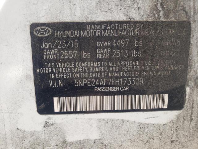 Photo 10 from auction – 2015 HYUNDAI SONATA SE with VIN 5NPE24AF7FH173309