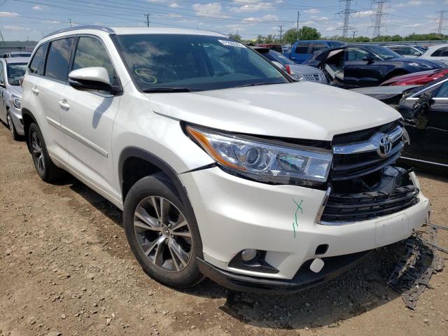 TOYOTA HIGHLANDER 2016 with VIN 5TDJKRFH9GS324653 - Photo from auction
