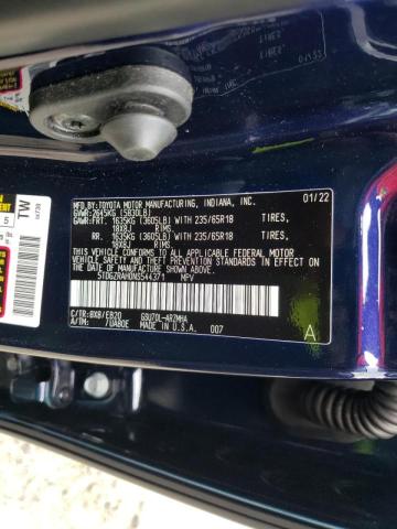 Photo 10 from auction – 2022 TOYOTA HIGHLANDER with VIN 5TDGZRAH0NS544371