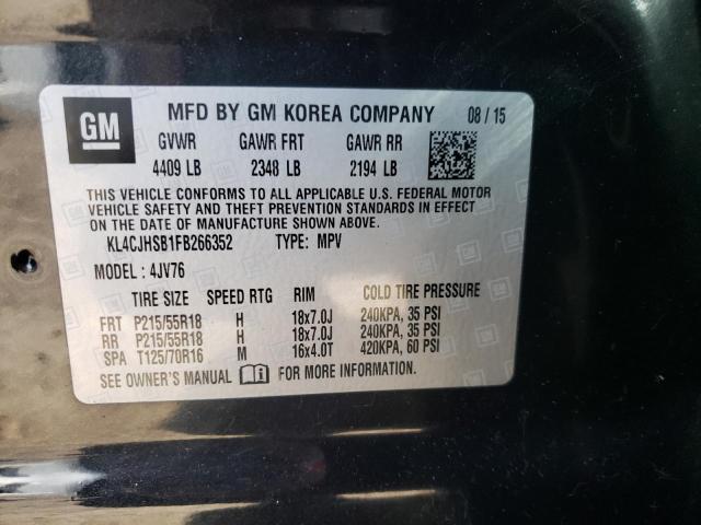 Photo 10 from auction – 2015 BUICK ENCORE PRE with VIN KL4CJHSB1FB266352