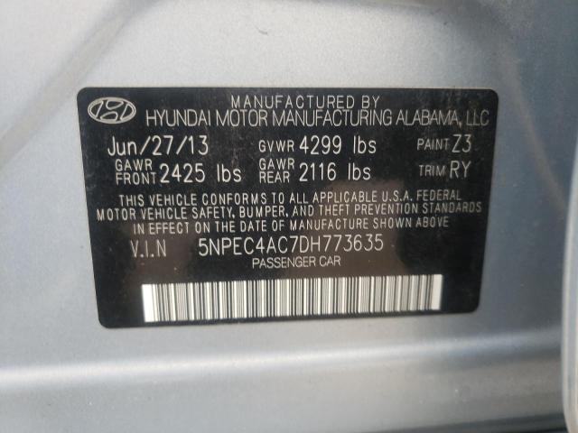 Photo 10 from auction – 2013 HYUNDAI SONATA SE with VIN 5NPEC4AC7DH773635