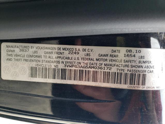 Photo 10 from auction – 2010 VOLKSWAGEN NEW BEETLE with VIN 3VWPG3AG5AM036172