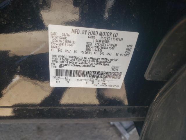 Photo 10 from auction – 2016 FORD EDGE SE with VIN 2FMPK4G99GBC30676