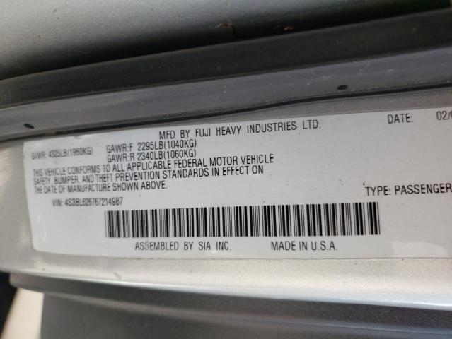 Photo 10 from auction – 2006 SUBARU LEGACY 2.5 with VIN 4S3BL626767214987