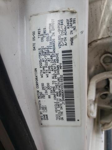 Photo 10 from auction – 2000 TOYOTA 4RUNNER SR with VIN JT3HN86RXY0315932