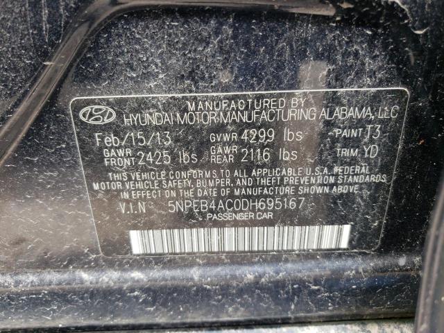 Photo 10 from auction – 2013 HYUNDAI SONATA GLS with VIN 5NPEB4AC0DH695167