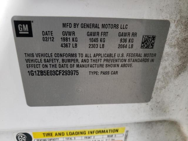 Photo 10 from auction – 2012 CHEVROLET MALIBU LS with VIN 1G1ZB5E03CF293975