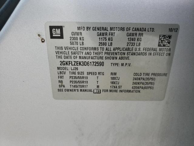 Photo 10 from auction – 2013 GMC TERRAIN DE with VIN 2GKFLZEK3D6172590