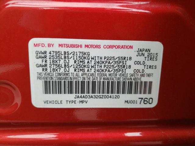 Photo 10 from auction – 2016 MITSUBISHI OUTLANDER with VIN JA4AD3A32GZ004120
