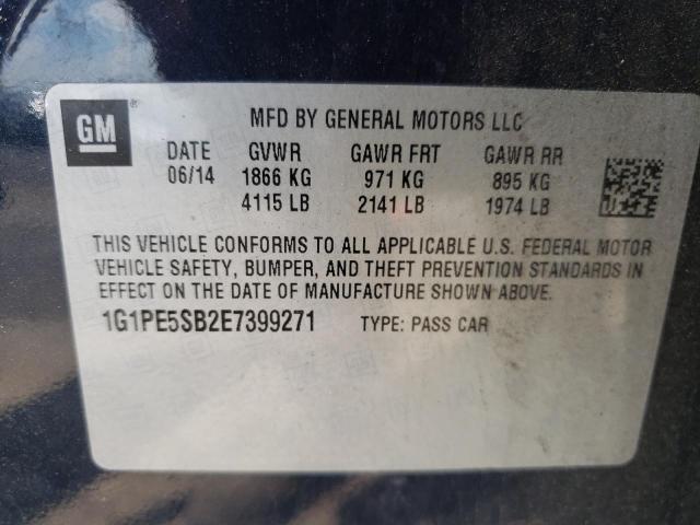 Photo 10 from auction – 2014 CHEVROLET CRUZE LT with VIN 1G1PE5SB2E7399271