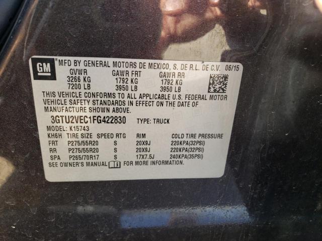 Photo 10 from auction – 2015 GMC SIERRA K15 with VIN 3GTU2VEC1FG422830