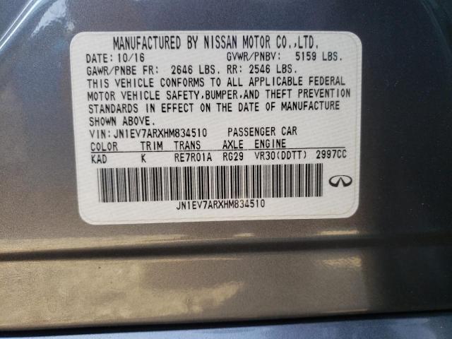 Photo 10 from auction – 2017 INFINITI Q50 PREMIU with VIN JN1EV7ARXHM834510