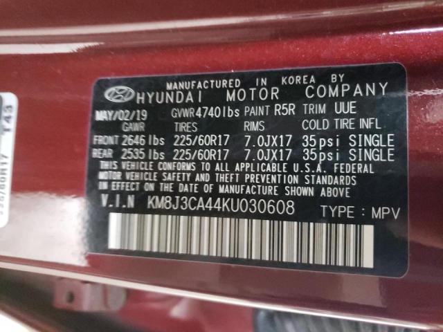 Photo 10 from auction – 2019 HYUNDAI TUCSON LIM with VIN KM8J3CA44KU030608
