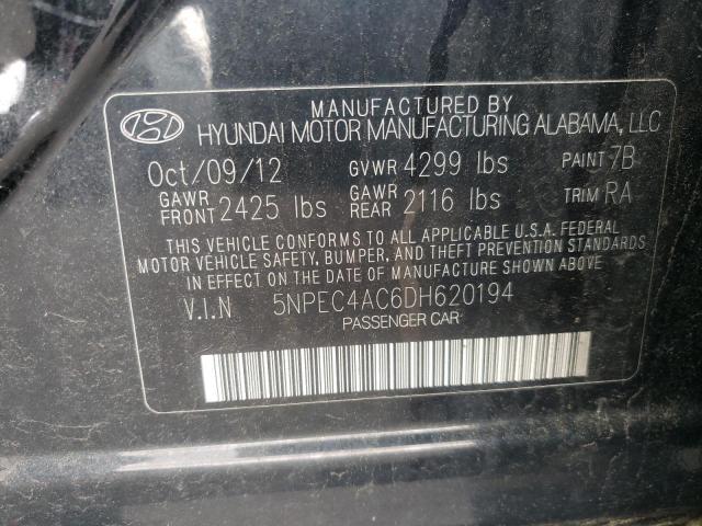 Photo 10 from auction – 2013 HYUNDAI SONATA SE with VIN 5NPEC4AC6DH620194