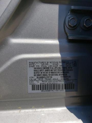Photo 10 from auction – 2020 NISSAN SENTRA S with VIN 3N1AB8BVXLY307100