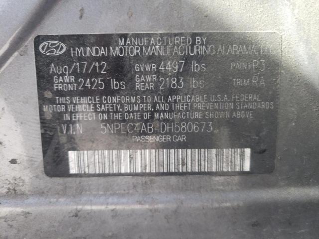 Photo 10 from auction – 2013 HYUNDAI SONATA SE with VIN 5NPEC4AB4DH580673