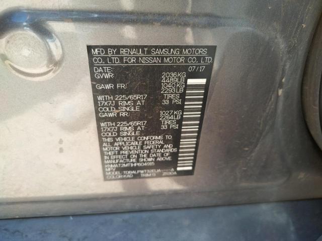 Photo 10 from auction – 2017 NISSAN ROGUE S with VIN KNMAT2MT1HP604915
