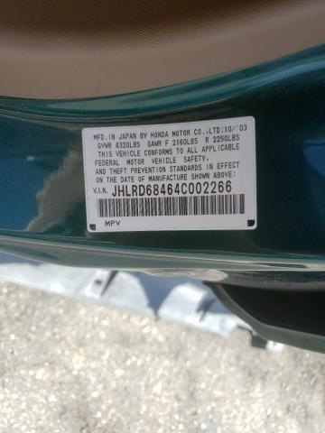 Photo 10 from auction – 2004 HONDA CR-V LX with VIN JHLRD68464C002266