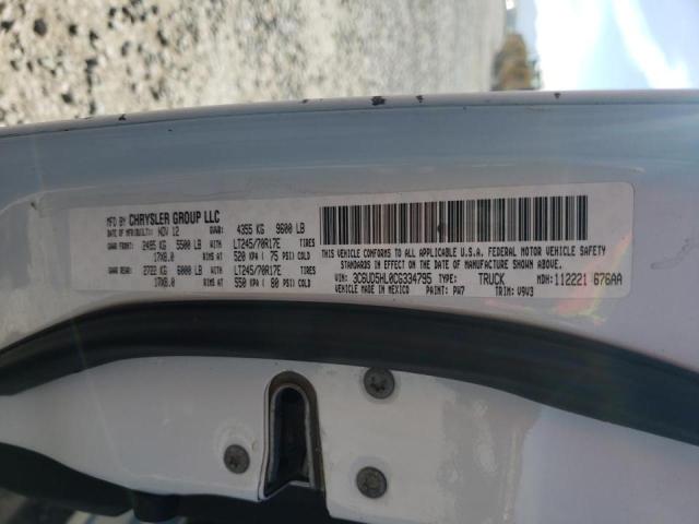 Photo 10 from auction – 2012 DODGE RAM 2500 S with VIN 3C6UD5HL0CG334795