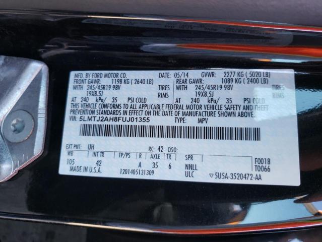 Photo 10 from auction – 2015 LINCOLN MKC with VIN 5LMTJ2AH8FUJ01355