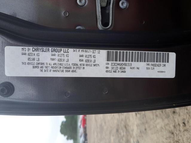 Photo 10 from auction – 2013 CHRYSLER 300 with VIN 2C3CCAAG0DH561519