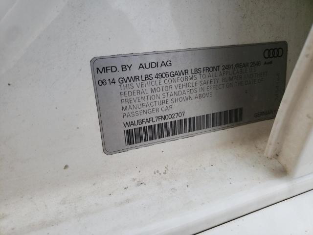 Zdjęcie 10 z aukcji – 2015 AUDI A4 PREMIUM z VIN WAUBFAFL7FN002707