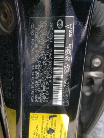 Photo 10 from auction – 2005 LEXUS ES 330 with VIN JTHBA30G455127816