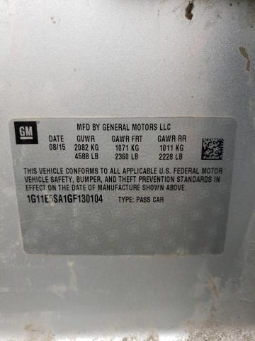 Photo 10 from auction – 2016 CHEVROLET MALIBU LIM with VIN 1G11E5SA1GF130104