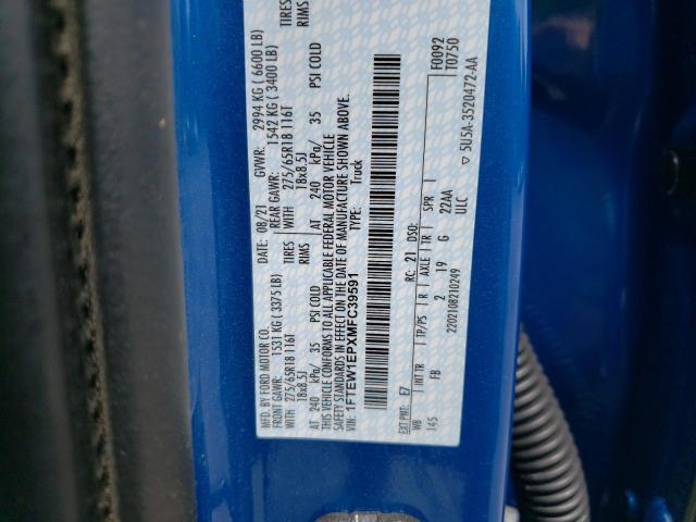 Photo 10 from auction – 2021 FORD F150 SUPER with VIN 1FTEW1EPXMFC39591