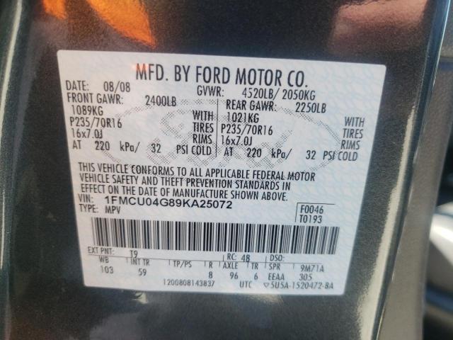 Photo 10 from auction – 2009 FORD ESCAPE LIM with VIN 1FMCU04G89KA25072