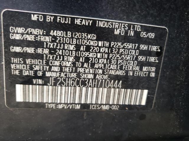 Photo 10 from auction – 2010 SUBARU FORESTER 2 with VIN JF2SH6CC3AH710444