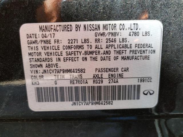 Photo 10 from auction – 2017 INFINITI Q50 BASE with VIN JN1CV7AP9HM642582