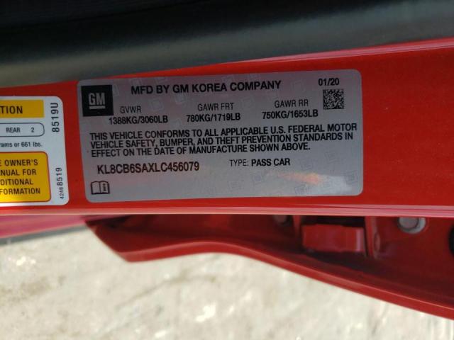 Photo 10 from auction – 2020 CHEVROLET SPARK LS with VIN KL8CB6SAXLC456079