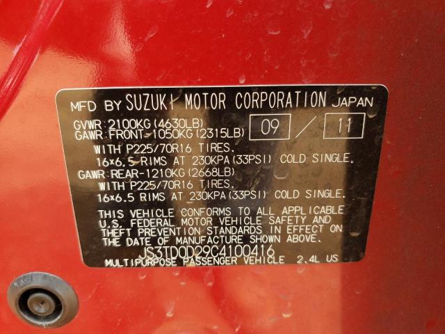 Photo 10 from auction – 2012 SUZUKI GRAND VITA with VIN JS3TD0D29C4100416