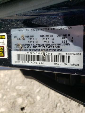 Photo 10 from auction – 2009 MAZDA 3 S with VIN JM1BK343X91220343