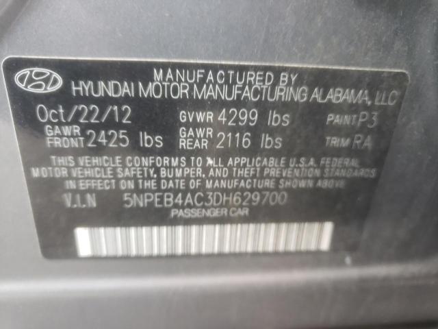 Photo 10 from auction – 2013 HYUNDAI SONATA GLS with VIN 5NPEB4AC3DH629700
