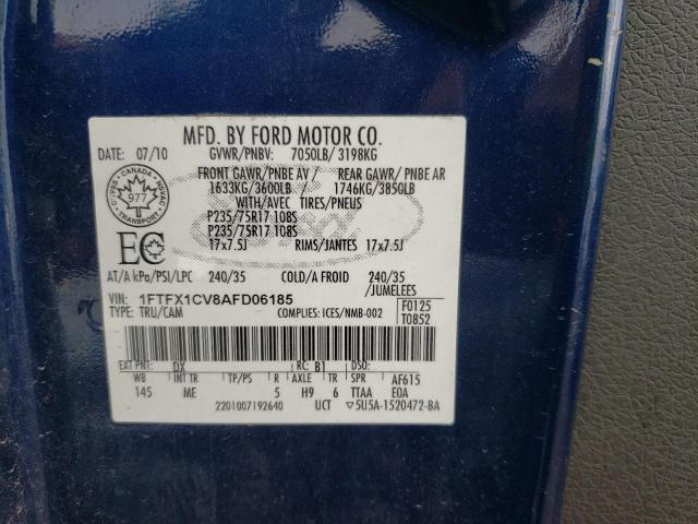 Photo 10 from auction – 2010 FORD F150 SUPER with VIN 1FTFX1CV8AFD06185