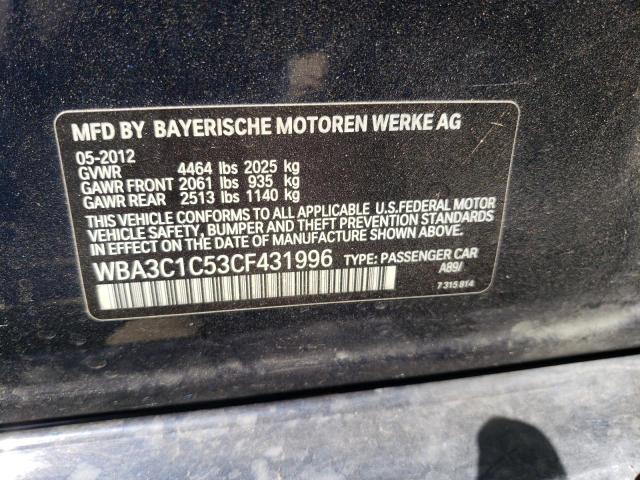 Photo 10 from auction – 2012 BMW 328 I SULE with VIN WBA3C1C53CF431996