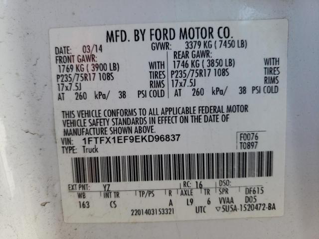 Photo 10 from auction – 2014 FORD F150 SUPER with VIN 1FTFX1EF9EKD96837