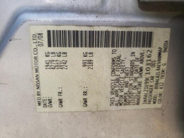 Photo 10 from auction – 2009 NISSAN ALTIMA 2.5 with VIN 1N4AL21E99C103162
