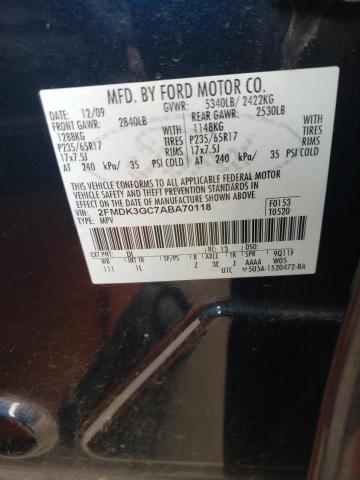 Photo 10 from auction – 2010 FORD EDGE SE with VIN 2FMDK3GC7ABA70118