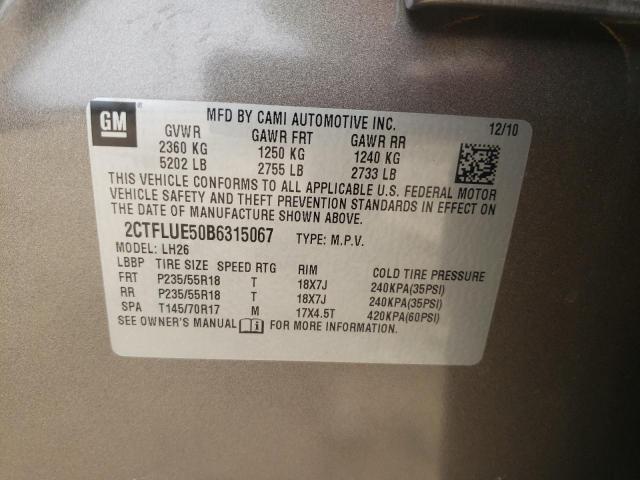 Photo 10 from auction – 2011 GMC TERRAIN SL with VIN 2CTFLUE50B6315067