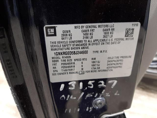Photo 10 from auction – 2011 CHEVROLET TRAVERSE L with VIN 1GNKRGED5BJ244900