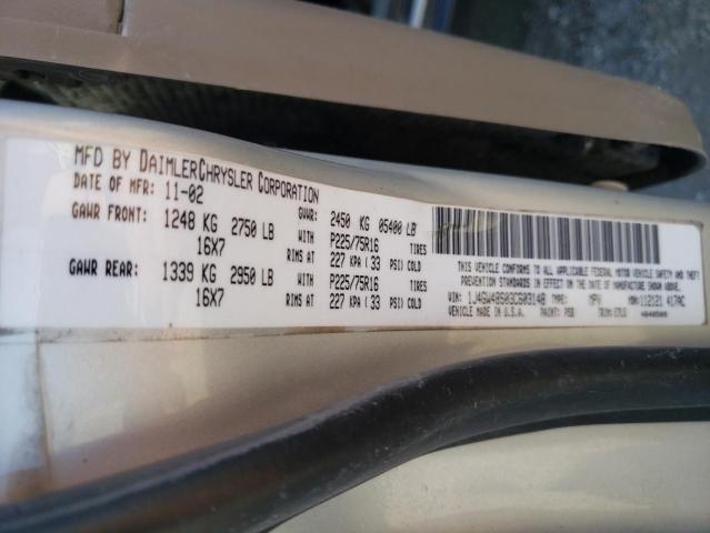 Photo 10 from auction – 2003 JEEP GRND CHERO with VIN 1J4GW48S03C603148