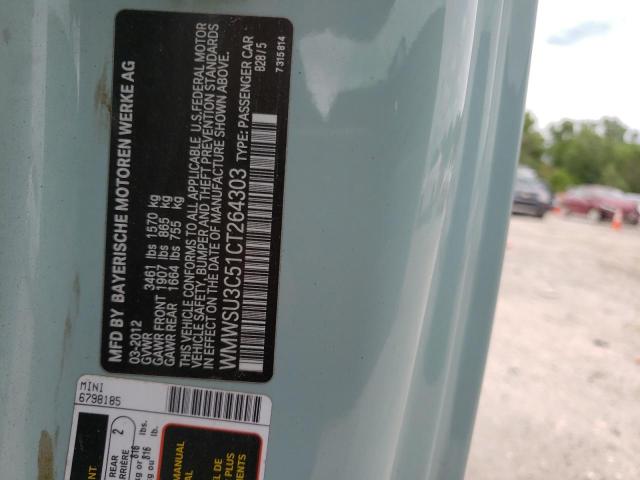 Photo 10 from auction – 2012 MINI COOPER with VIN WMWSU3C51CT264303