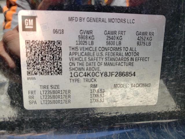 Photo 10 from auction – 2018 CHEVROLET SILVERADO with VIN 1GC4K0CY8JF286854