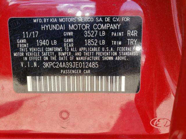 Photo 10 from auction – 2018 HYUNDAI ACCENT SE with VIN 3KPC24A39JE012485
