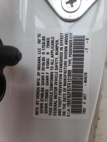 Photo 10 from auction – 2015 HONDA CIVIC LX with VIN 19XFB2F57FE121899