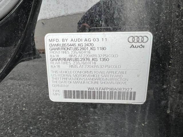 Photo 10 from auction – 2011 AUDI Q5 PREMIUM with VIN WA1LFAFP9BA087927