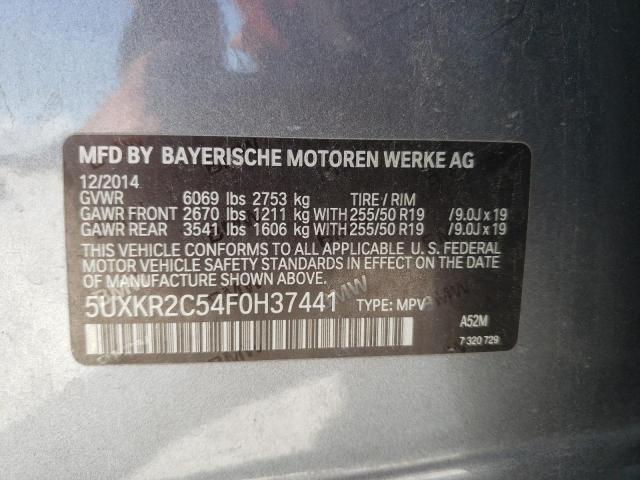 Photo 10 from auction – 2015 BMW X5 SDRIVE3 with VIN 5UXKR2C54F0H37441